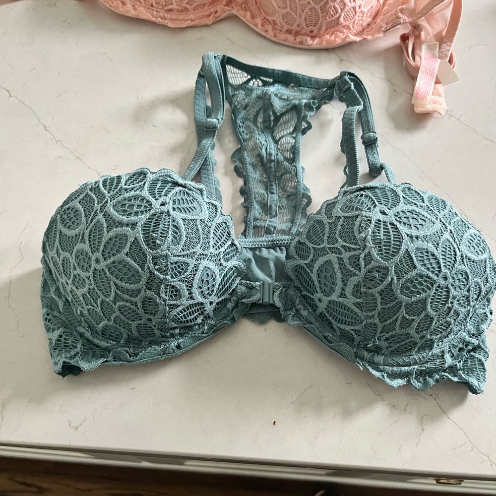 Blue push up bra 32C